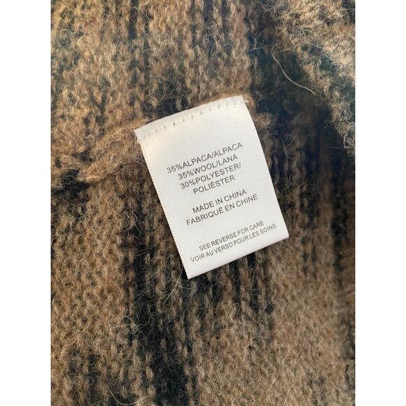 Lucchese W.Cashmere Doreen Tiger Print Alpaca Wool Open Cardigan Sweater Size L - Picture 7 of 9